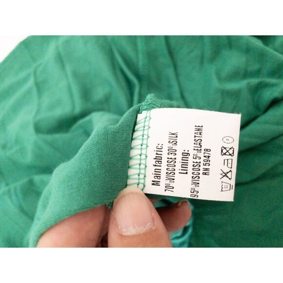 Le Ragazze Green Floral Maxi Dress Made In Italy Silk Blend - Picture 11 of 16